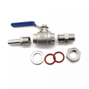 VALVULA DE 1/2" CON ESPIGA Y NIPLE THBP