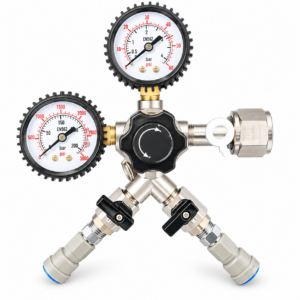 MANOMETRO DE CO2 DE 2 SALIDAS