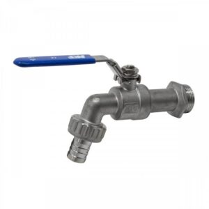 VALVULA DE 1/2" CON ESPIGA Y NIPLE TIPO L THBP