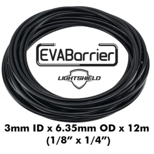 MANGUERA RIGIDA DE 1/4 X 1/8 COLOR NEGRO ROLLO X 12 MT