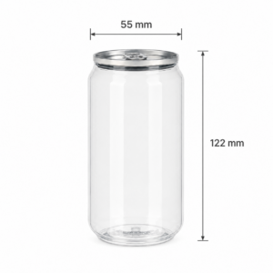 Latas PET de 355 ml con tapa