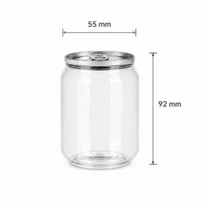 Latas PET de 250 ml con tapa
