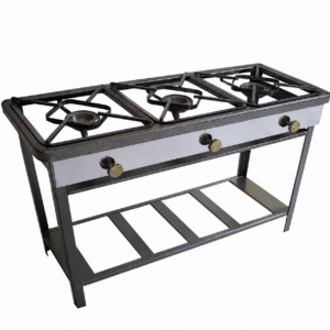 COCINA LINEAL DE 3 HORNILLAS, para ollas de 30 a 50 lts