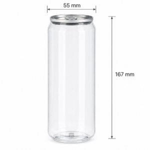 Latas PET de 500 ml con tapa