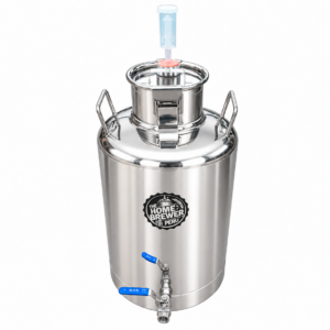 FERMENTADOR RECTO DE 50 LTS con válvula, tapón y airlock